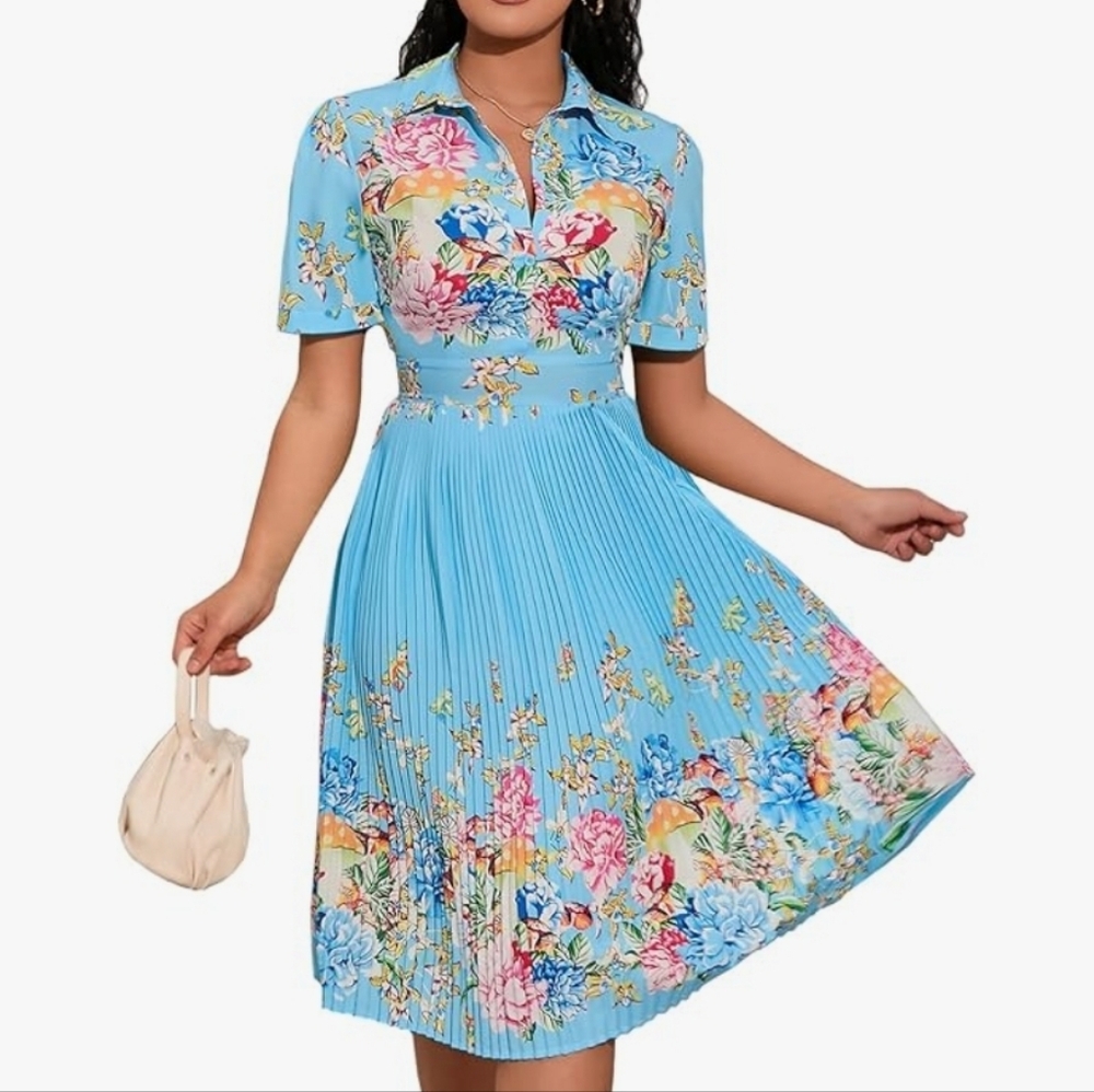 Floral Blue Dress